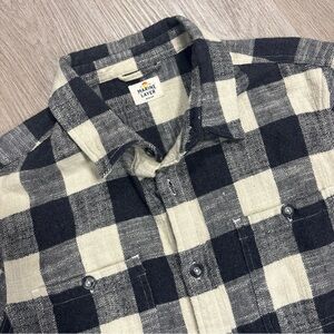 Marine Layer Shirt Mens Medium Sequoia Camping Nubby Plaid 100% Cotton Shacket